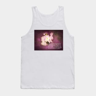 Luke 12:27 Bible Quote On Pink Flower Tank Top